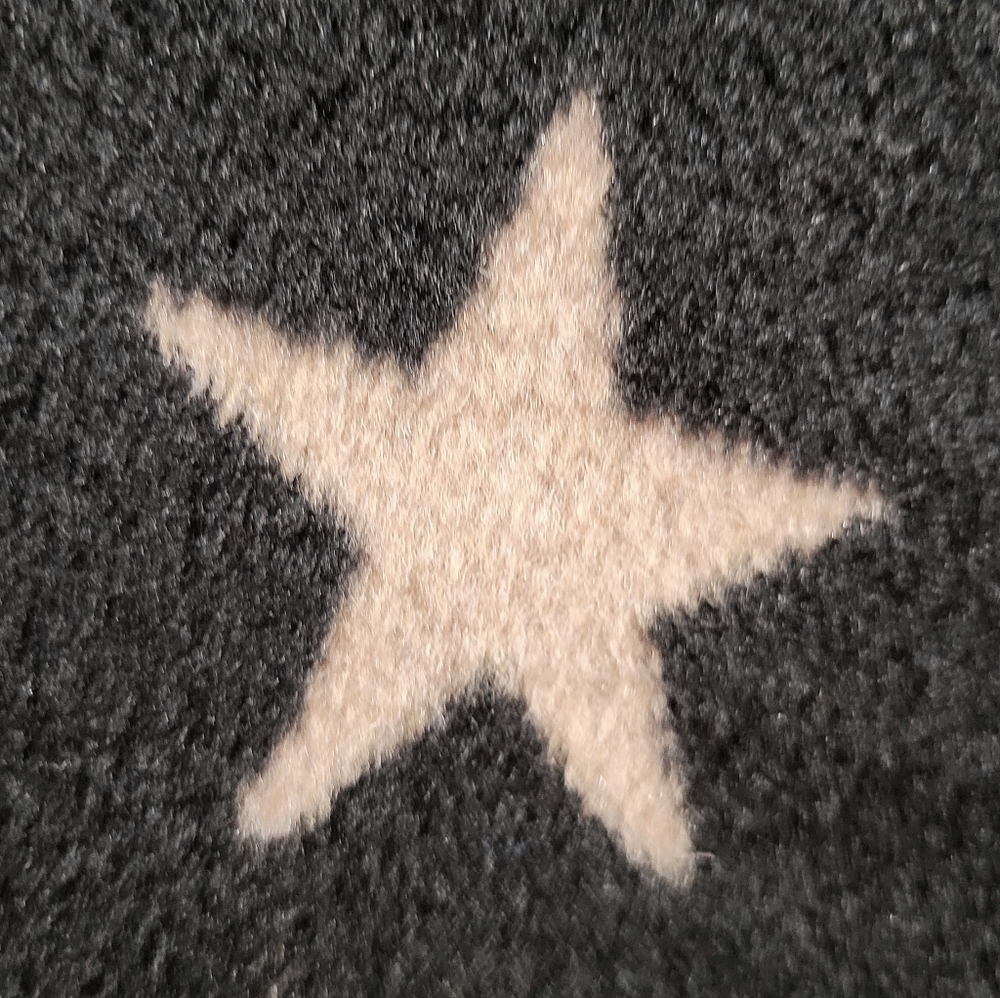 Anthropologie Avec Les Filles Black & Gold Star Pea Coat | Size Large - Picture 3 of 6